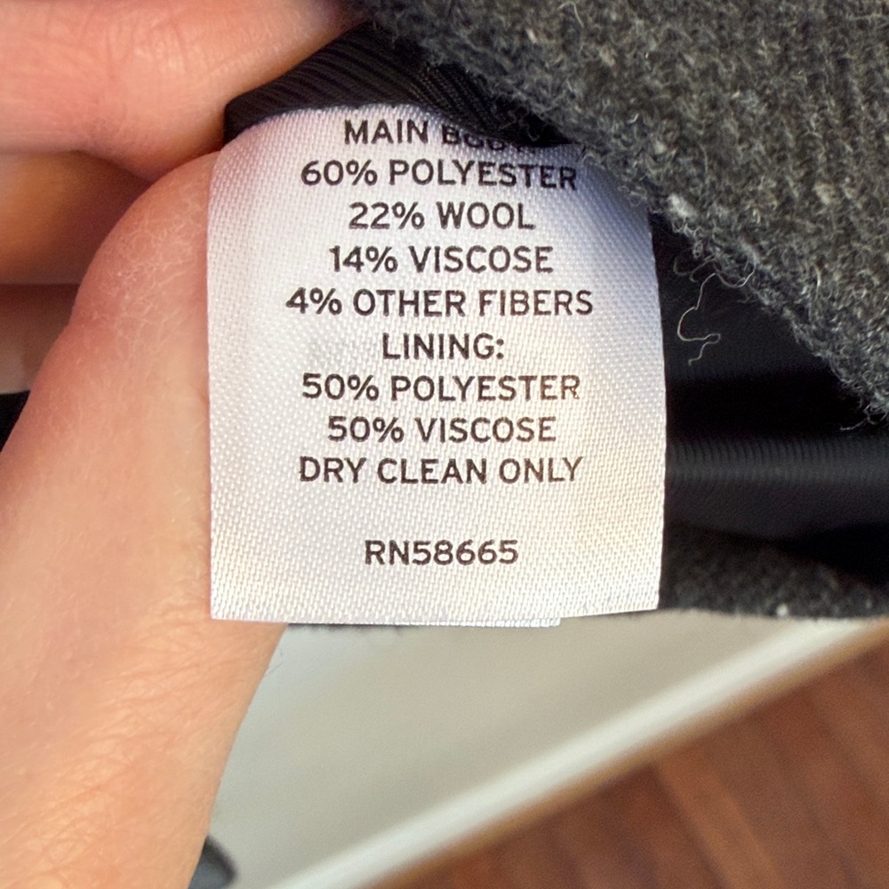 Nordstrom Textured Boyfriend Blazer Size Large Grey Charcoal Speckle Tweed - Picture 4 of 10